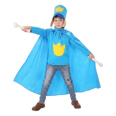 Dog Man Dog Man Kids Children Blue Cosplay Costume Halloween Carnival Outfit