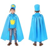 Dog Man Dog Man Kids Children Blue Cosplay Costume Halloween Carnival Outfit