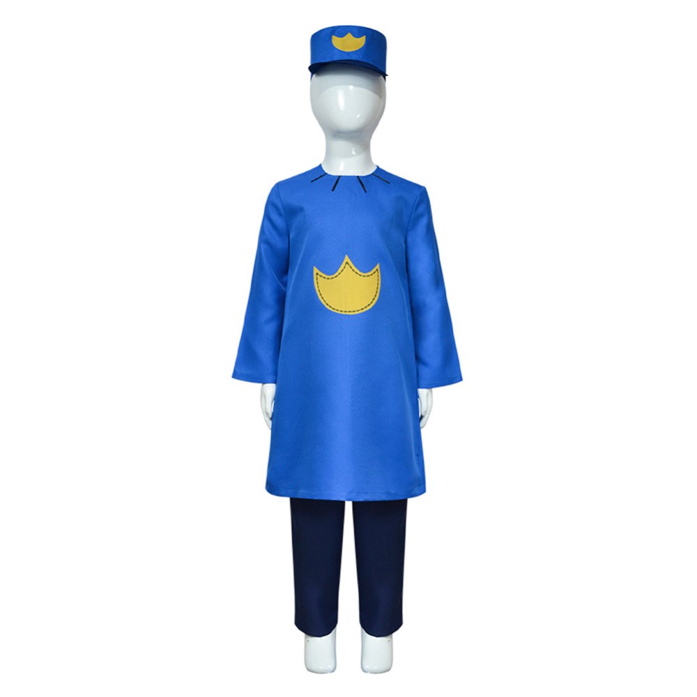 Dog Man (2025) Petey Kids Children Blue Cosplay Costume Halloween Carnival Outfit