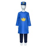 Dog Man (2025) Petey Kids Children Blue Cosplay Costume Halloween Carnival Outfit