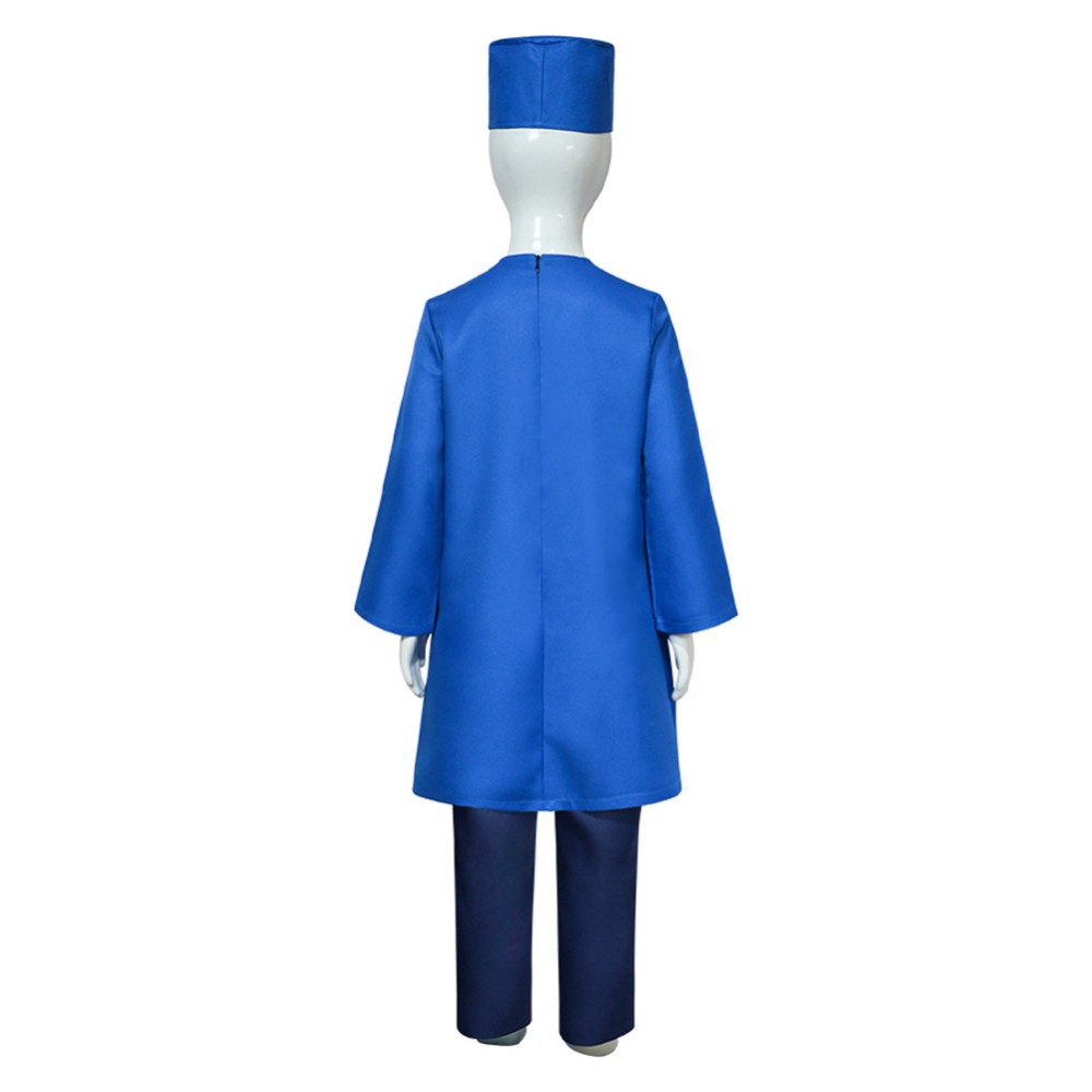 Dog Man (2025) Petey Kids Children Blue Cosplay Costume Halloween Carnival Outfit