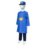 Dog Man (2025) Petey Kids Children Blue Cosplay Costume Halloween Carnival Outfit