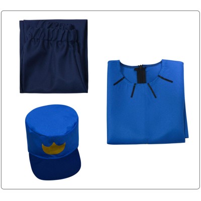 Dog Man (2025) Petey Kids Children Blue Cosplay Costume Halloween Carnival Outfit