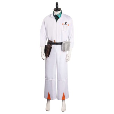 Back to the Future Doc Brown Men Jumpsuit Suit Cosplay Costume Halloween Carnival Outfit