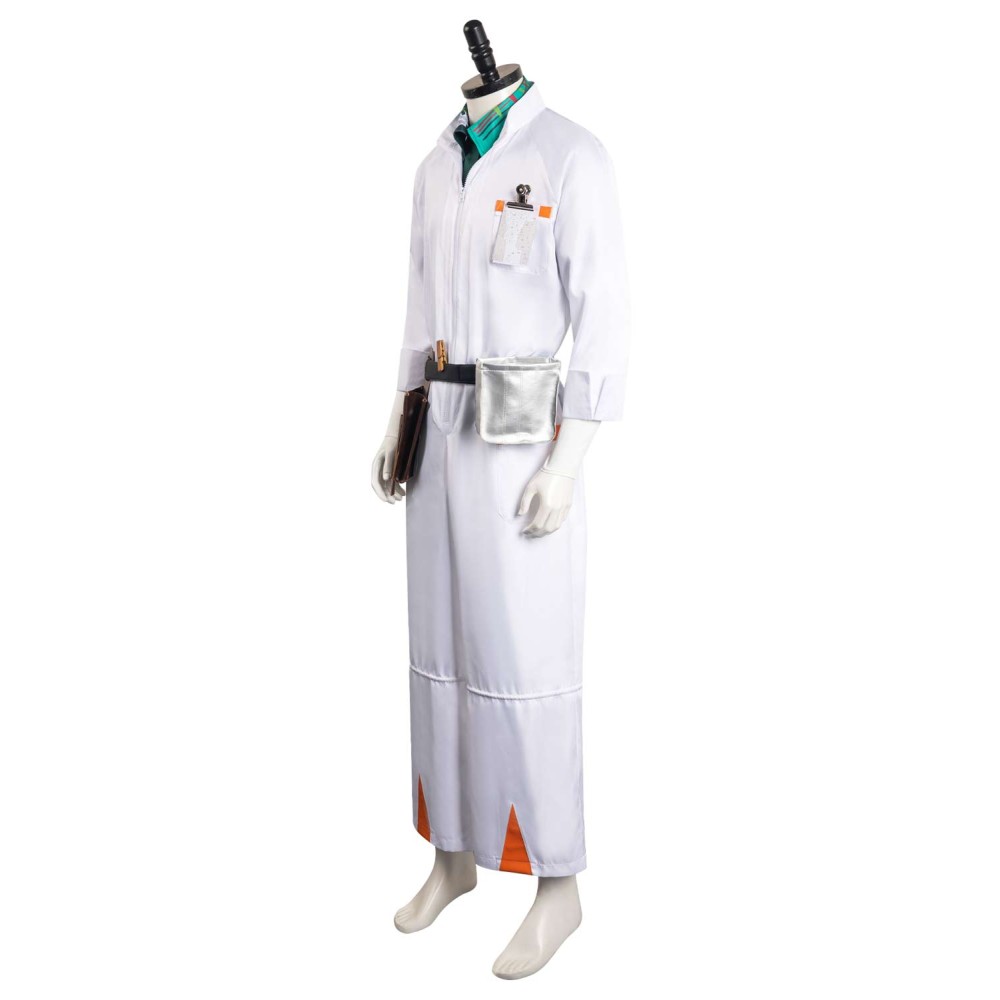 Back to the Future Doc Brown Men Jumpsuit Suit Cosplay Costume Halloween Carnival Outfit