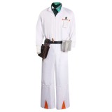 Back to the Future Doc Brown Men Jumpsuit Suit Cosplay Costume Halloween Carnival Outfit