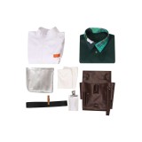 Back to the Future Doc Brown Men Jumpsuit Suit Cosplay Costume Halloween Carnival Outfit