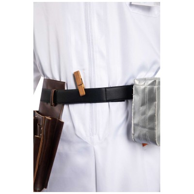 Back to the Future Doc Brown Men Jumpsuit Suit Cosplay Costume Halloween Carnival Outfit