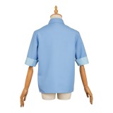 Dispatch Robert Robertson Mecha Man Blue Shirt Cosplay Costume Halloween Carnival