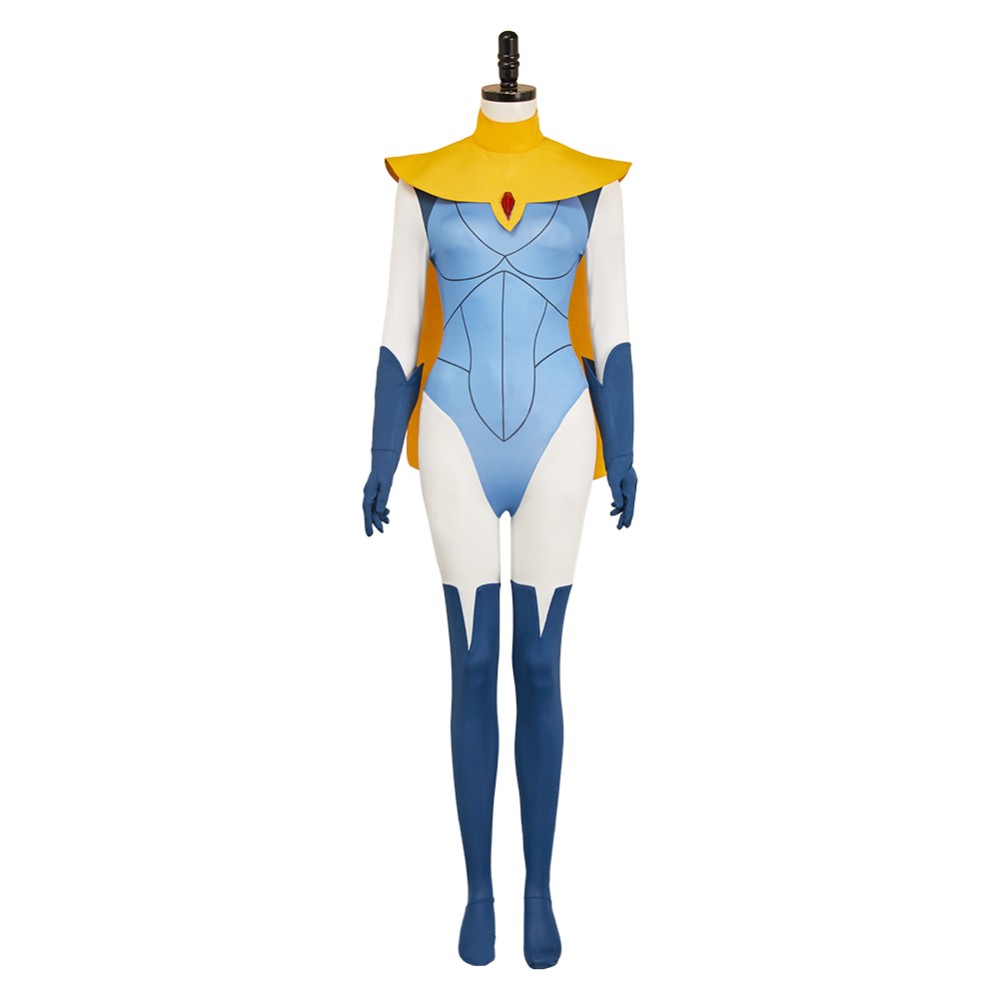 Dispatch Blonde Blazer Blue Cosplay Costume Halloween Carnival Outfit