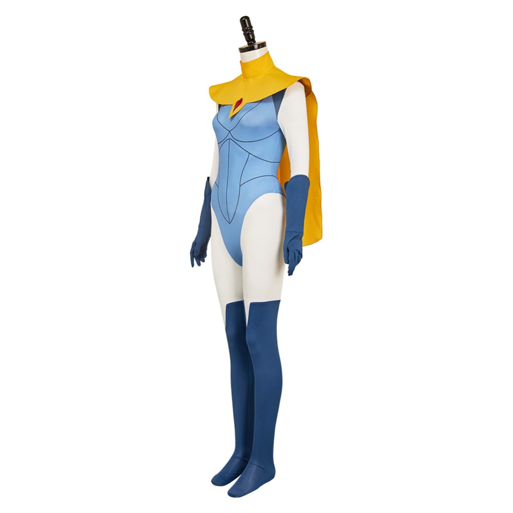 Dispatch Blonde Blazer Blue Cosplay Costume Halloween Carnival Outfit