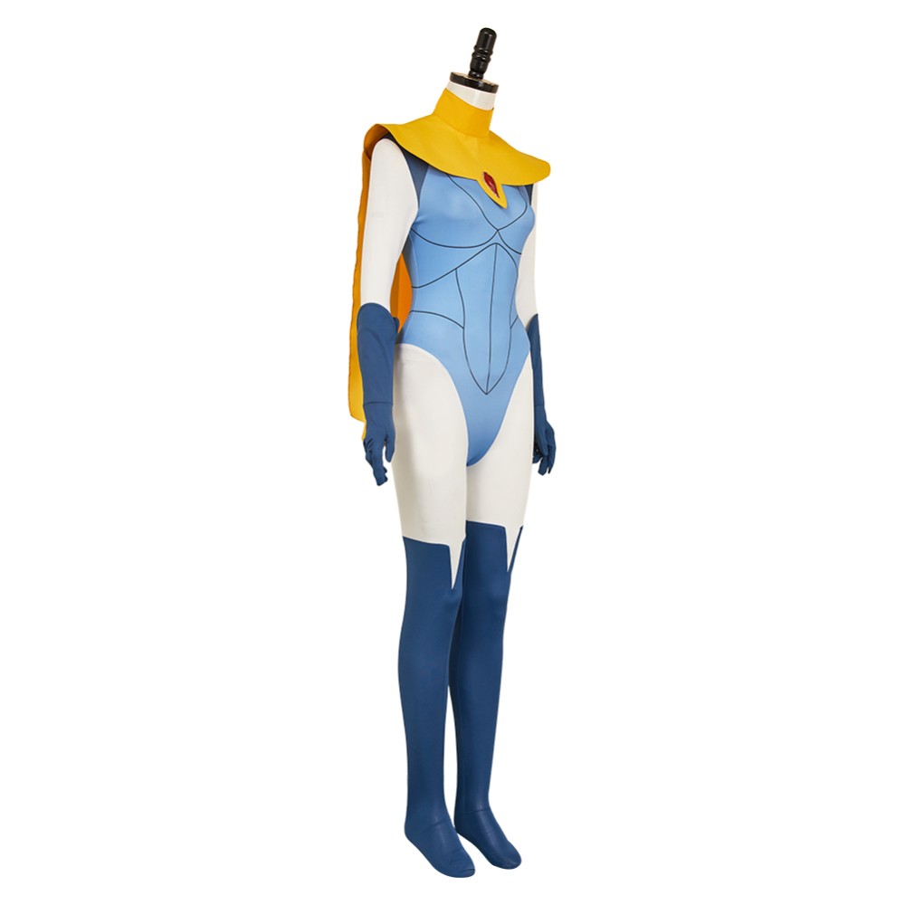 Dispatch Blonde Blazer Blue Cosplay Costume Halloween Carnival Outfit