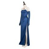 Dispatch Blonde Blazer Blue Dress Cosplay Costume Halloween Carnival Outfit