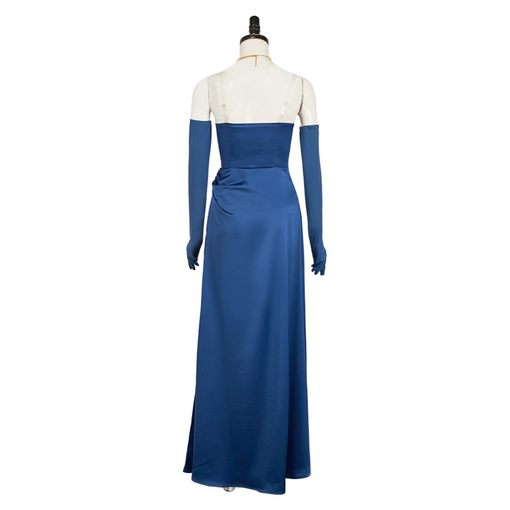 Dispatch Blonde Blazer Blue Dress Cosplay Costume Halloween Carnival Outfit