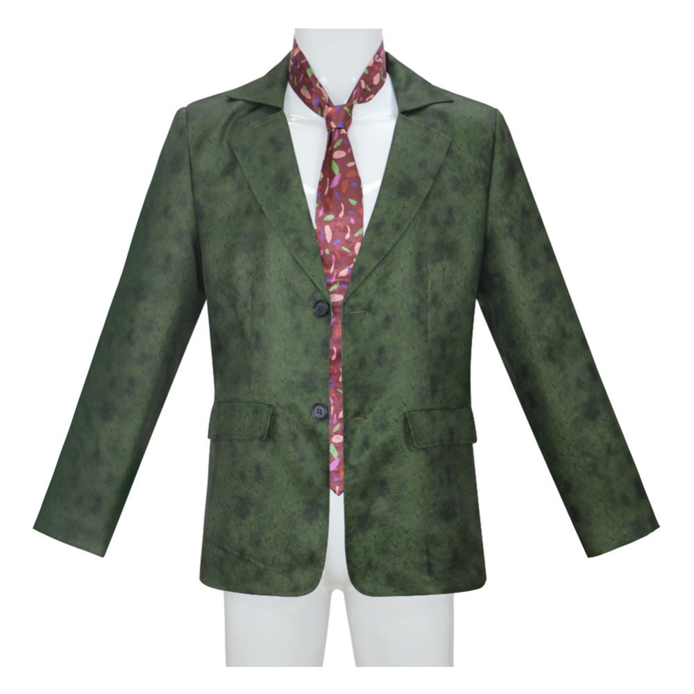 Disco Elysium Harrier Du Bois Men Green Suit Party Cosplay Costume Halloween Carnival