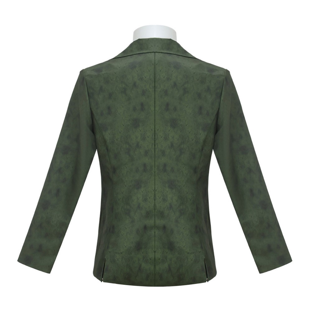 Disco Elysium Harrier Du Bois Men Green Suit Party Cosplay Costume Halloween Carnival