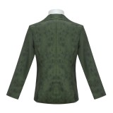 Disco Elysium Harrier Du Bois Men Green Suit Party Cosplay Costume Halloween Carnival