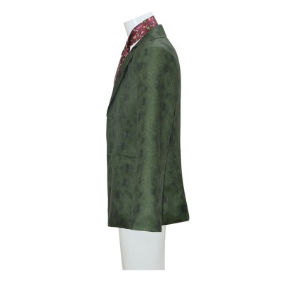 Disco Elysium Harrier Du Bois Men Green Suit Party Cosplay Costume Halloween Carnival