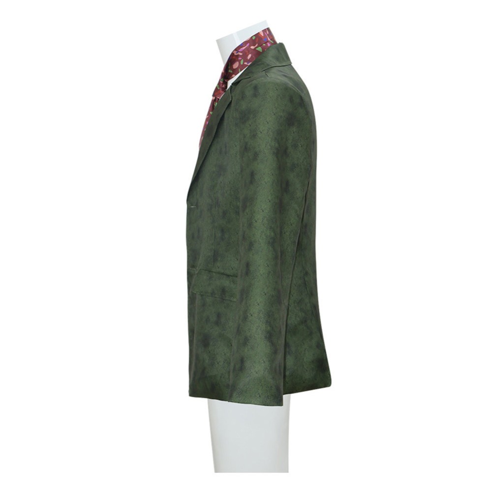 Disco Elysium Harrier Du Bois Men Green Suit Party Cosplay Costume Halloween Carnival