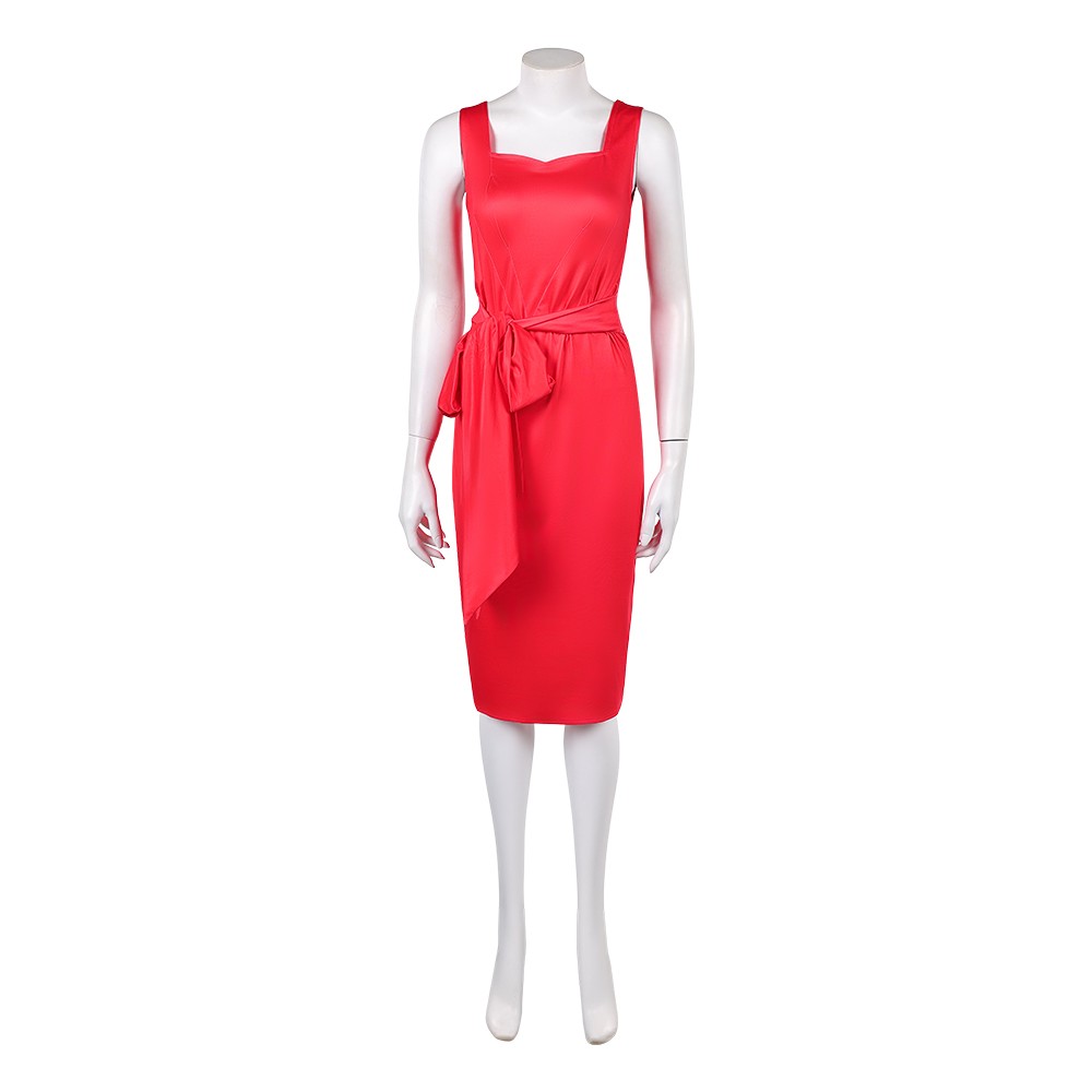 Disclosure Day Marry Women Red Dress Cosplay Costume Halloween Carnival Outfit