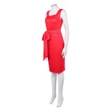 Disclosure Day Marry Women Red Dress Cosplay Costume Halloween Carnival Outfit