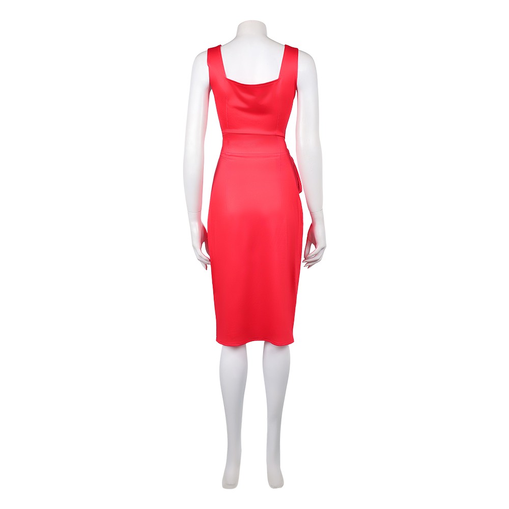 Disclosure Day Marry Women Red Dress Cosplay Costume Halloween Carnival Outfit