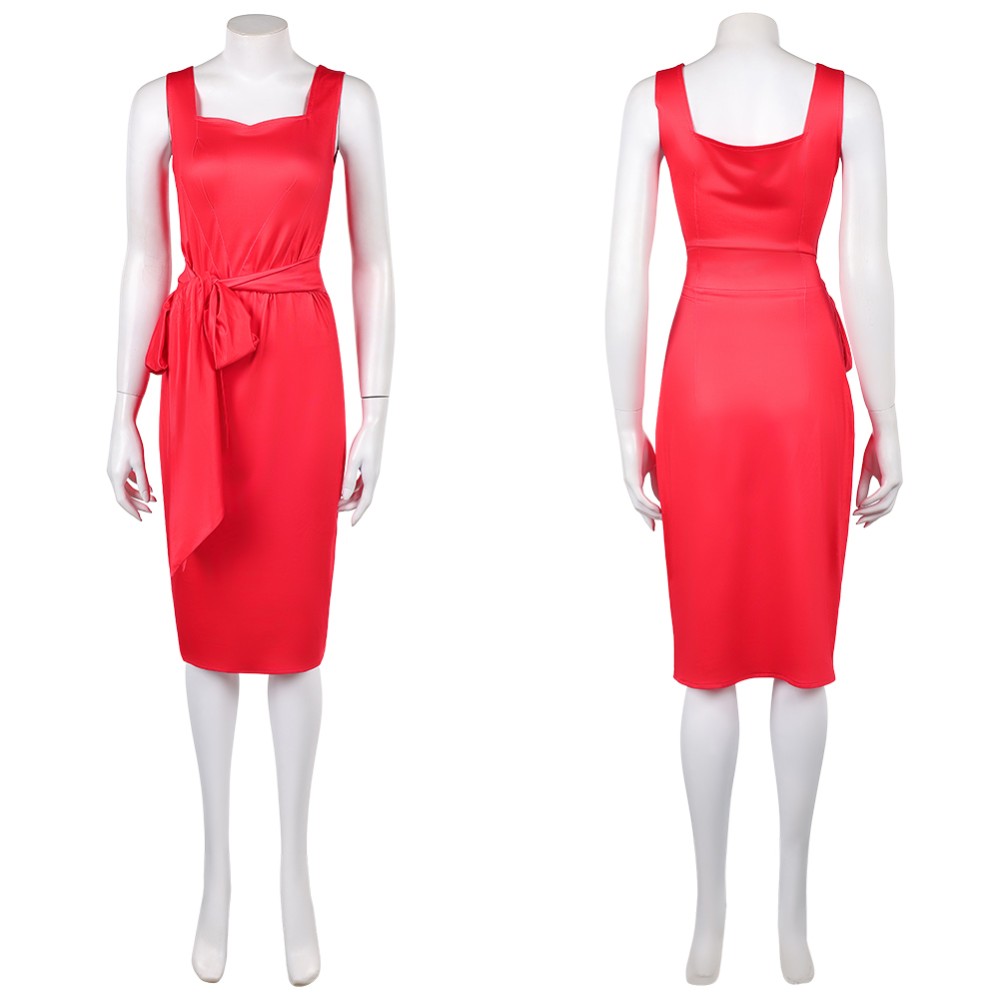 Disclosure Day Marry Women Red Dress Cosplay Costume Halloween Carnival Outfit