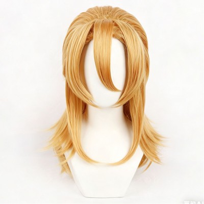 Diego Brando Golden Wig Resistant Synthetic Hair Accessories Cosplay Costume Halloween Carnival