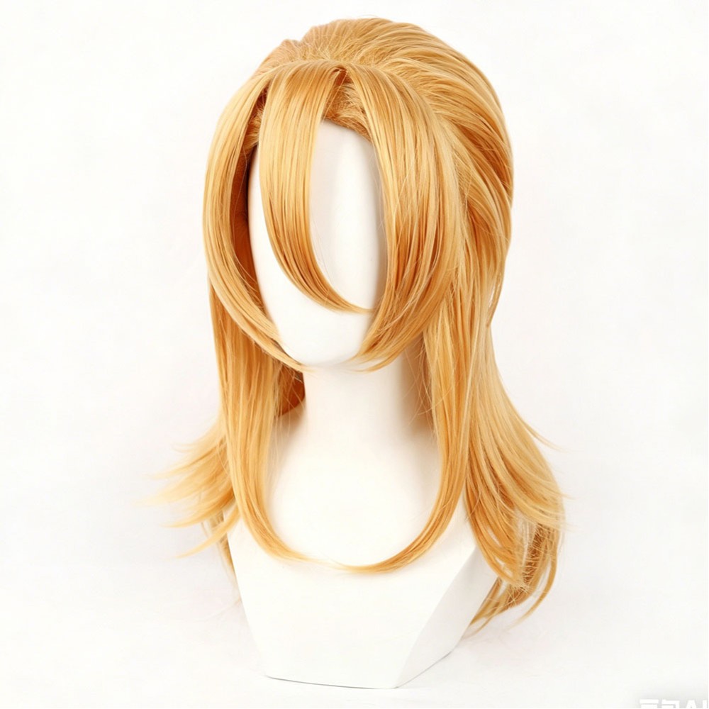 Diego Brando Golden Wig Resistant Synthetic Hair Accessories Cosplay Costume Halloween Carnival