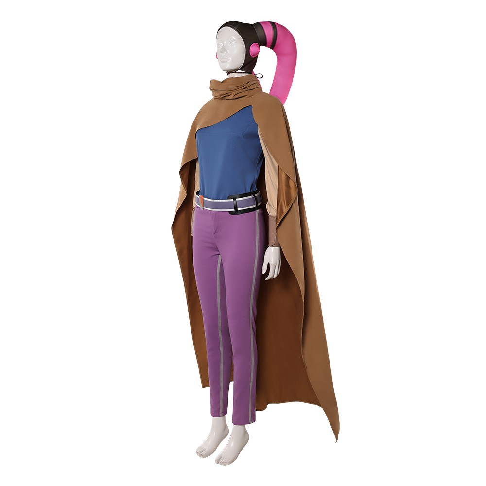 Devon Izara Women Brown With Cloak Cosplay Costume Halloween Carnival Outfit
