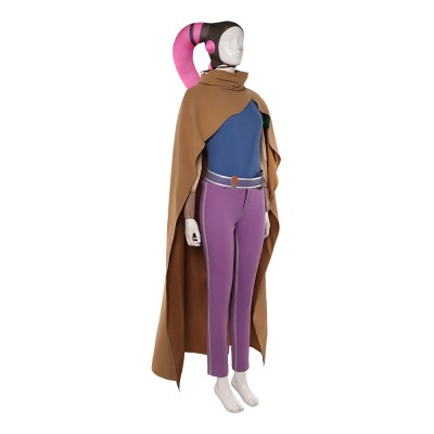 Devon Izara Women Brown With Cloak Cosplay Costume Halloween Carnival Outfit