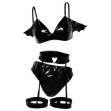 Devil Bat 3 Piece Sexy Bikinis Set Lingerie for Women Suit Original Design Cosplay Costume Halloween Carnival Outfit