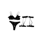 Devil Bat 3 Piece Sexy Bikinis Set Lingerie for Women Suit Original Design Cosplay Costume Halloween Carnival Outfit