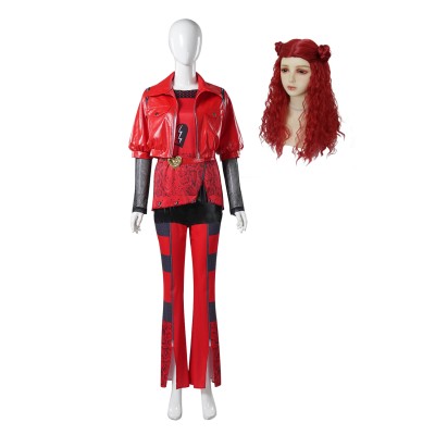 Descendants: The Rise of Red Princess Red Uniform Suit Cosplay Costume Halloween Carnival Outfit