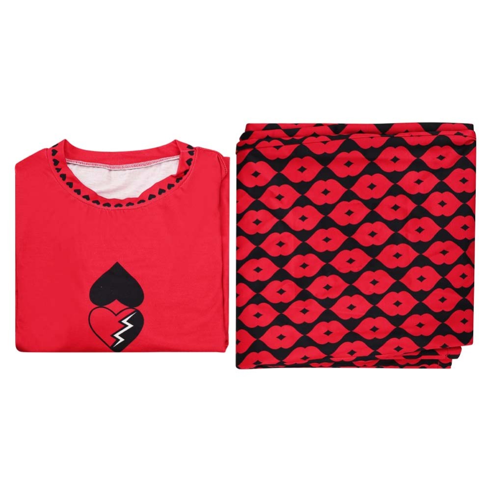 Descendants: Wicked Wonderland Red Red Pajamas Cosplay Costume Halloween Carnival Outfit