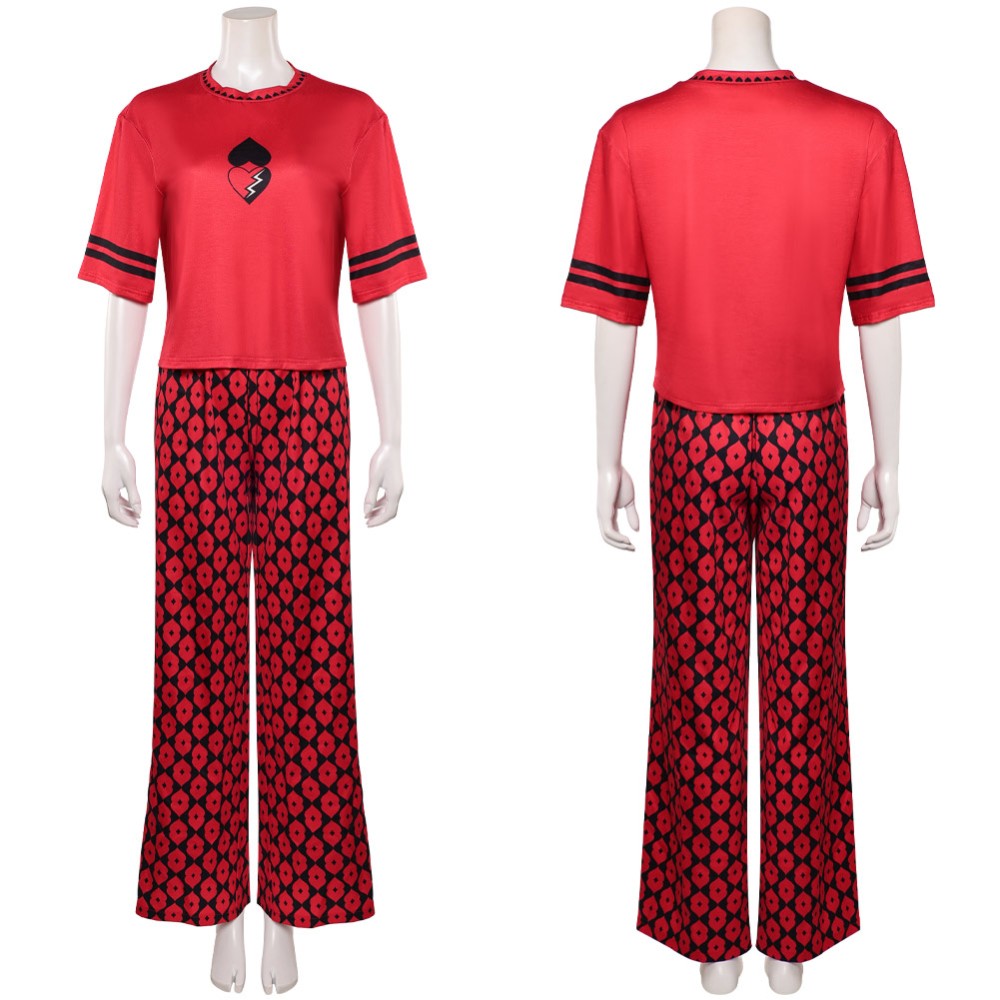 Descendants: Wicked Wonderland Red Red Pajamas Cosplay Costume Halloween Carnival Outfit