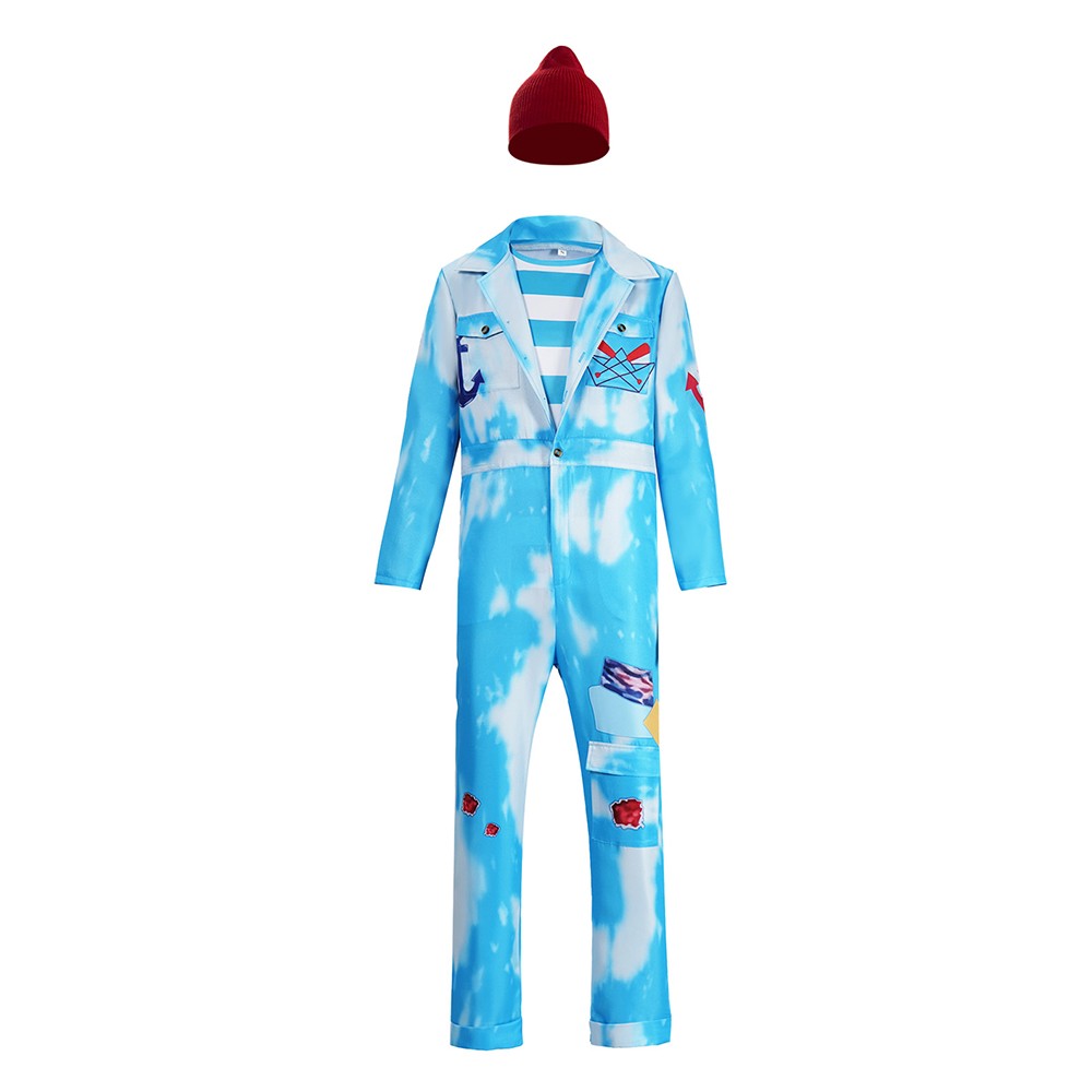 Descendants: Wicked Wonderland Mr. Smee Blue Cosplay Costume Halloween Carnival Outfit