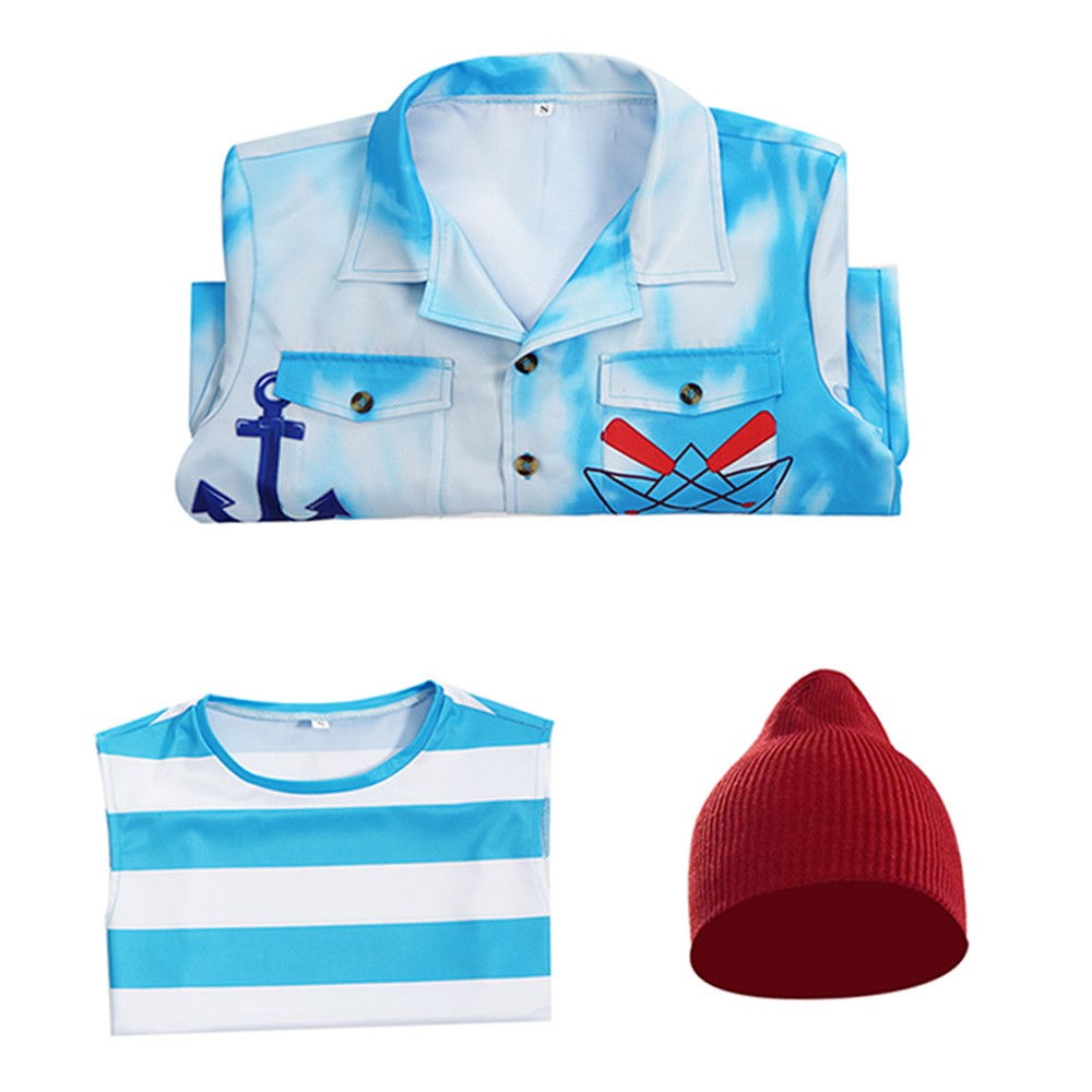 Descendants: Wicked Wonderland Mr. Smee Blue Cosplay Costume Halloween Carnival Outfit