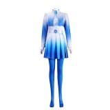 Descendants: Wicked Wonderland Chloe Women Blue Cosplay Costume Halloween Carnival Outfit