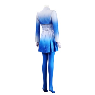Descendants: Wicked Wonderland Chloe Women Blue Cosplay Costume Halloween Carnival Outfit