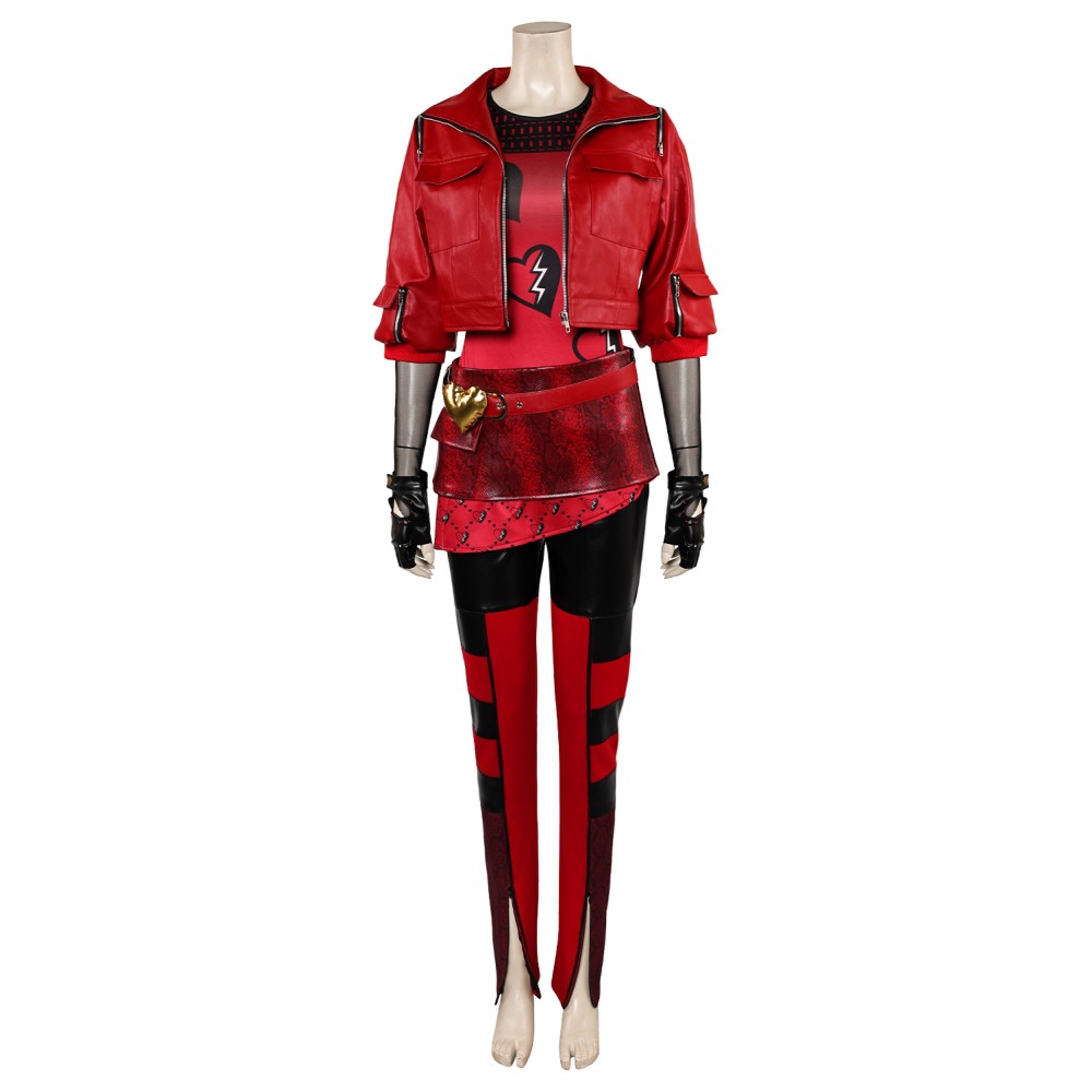 Descendants: The Rise of Red Red Uniform Suit Cosplay Costume Halloween Carnival Outfit