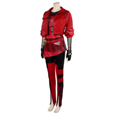 Descendants: The Rise of Red Red Uniform Suit Cosplay Costume Halloween Carnival Outfit