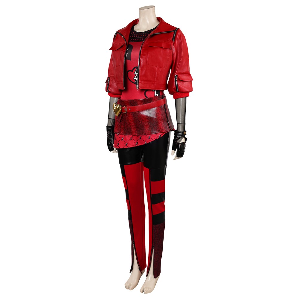 Descendants: The Rise of Red Red Uniform Suit Cosplay Costume Halloween Carnival Outfit