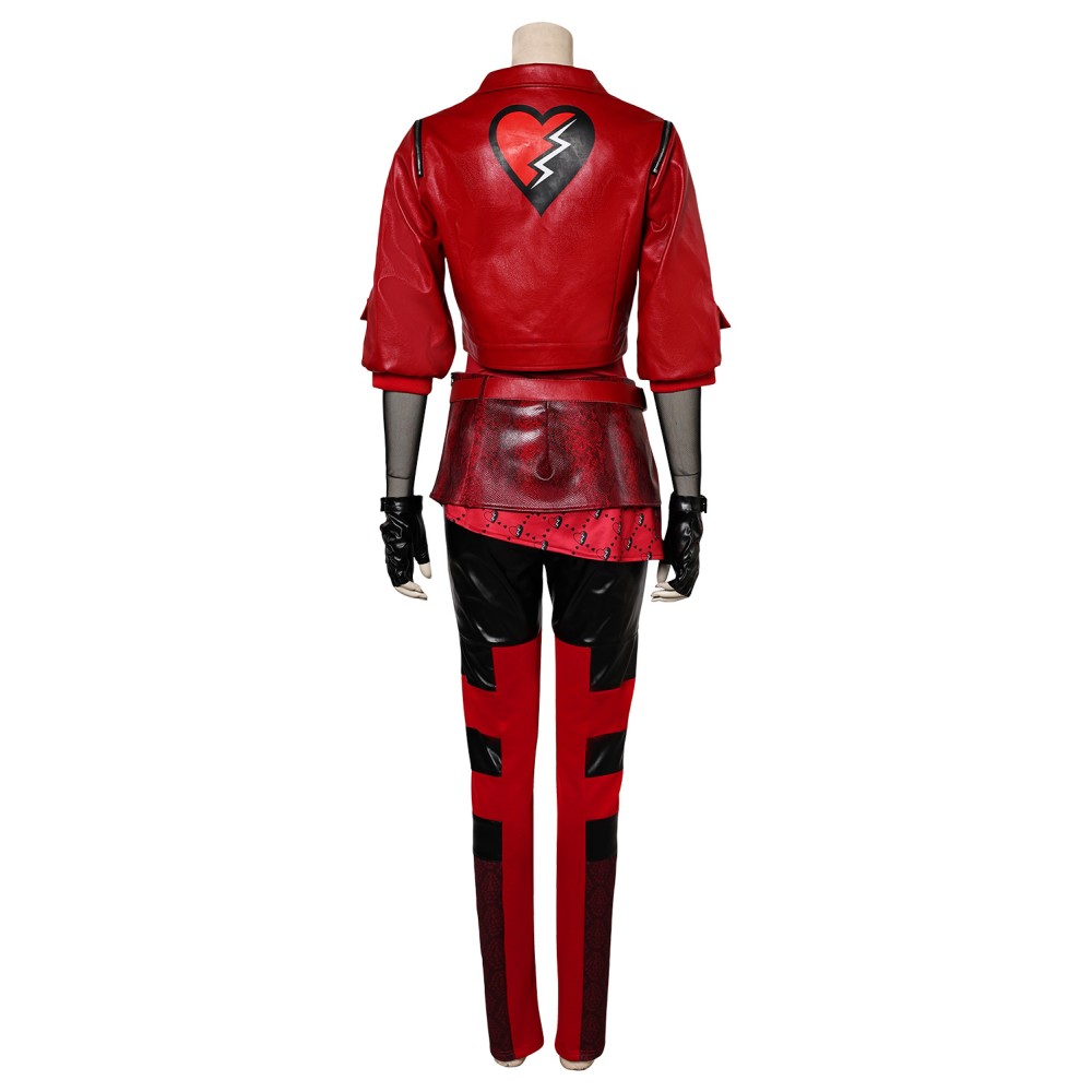 Descendants: The Rise of Red Red Uniform Suit Cosplay Costume Halloween Carnival Outfit