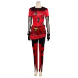 Descendants: The Rise of Red Red Uniform Suit Cosplay Costume Halloween Carnival Outfit
