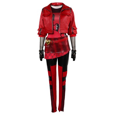 Descendants: The Rise of Red Red Uniform Suit Cosplay Costume Halloween Carnival Outfit