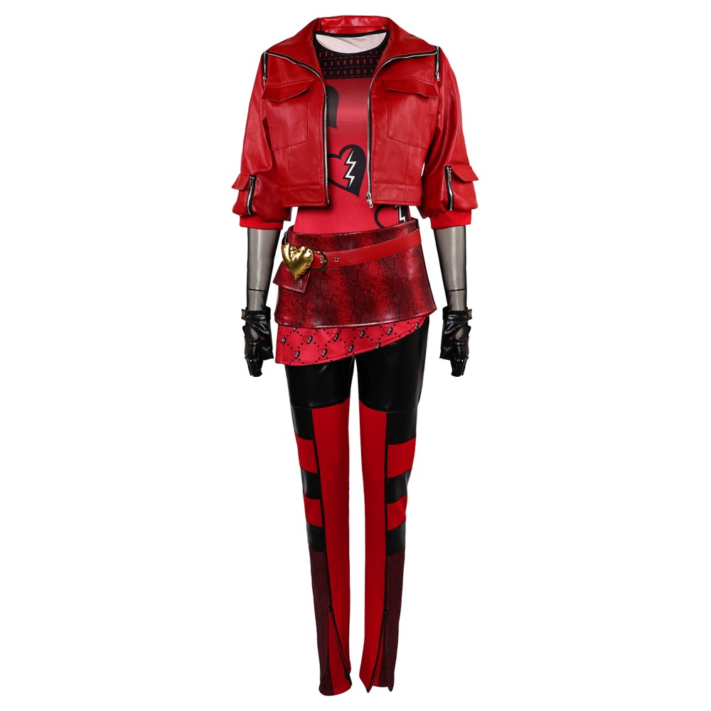 Descendants: The Rise of Red Red Uniform Suit Cosplay Costume Halloween Carnival Outfit