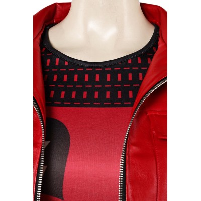 Descendants: The Rise of Red Red Uniform Suit Cosplay Costume Halloween Carnival Outfit