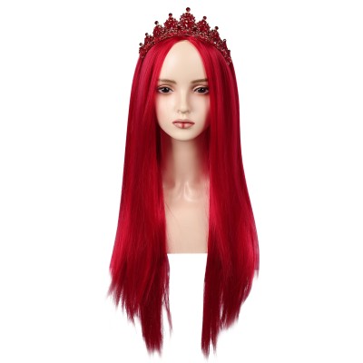 Descendants: The Rise of Red Queen of Hearts Wig Heat Resistant Synthetic Hair Accessories Cosplay Costume Halloween Carnival