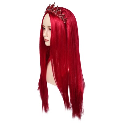 Descendants: The Rise of Red Queen of Hearts Wig Heat Resistant Synthetic Hair Accessories Cosplay Costume Halloween Carnival